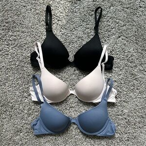 Victoria’s Secret PINK Wear Everywhere Push-Up Bra 32A Bundle (3) NWOT
